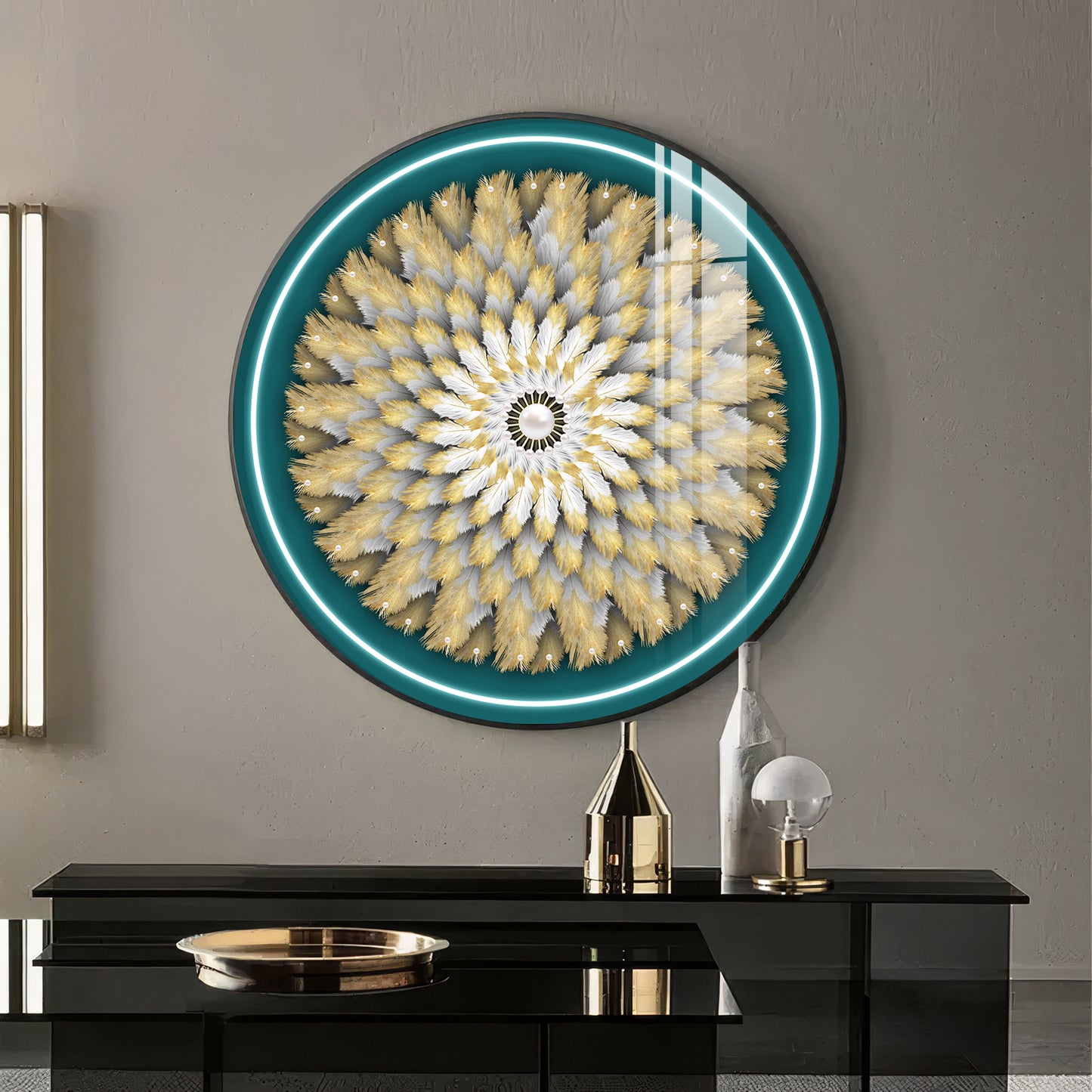 Majestic Whirl Premium Acrylic Round Wall Art