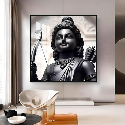 Beautiful Ram Lalla Premium Acrylic Square Wall Art