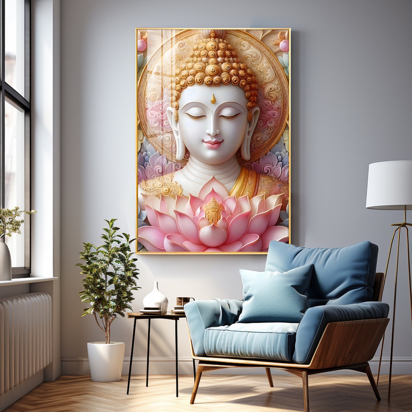 Tranquil Buddha Premium Vertical Acrylic Wall Art