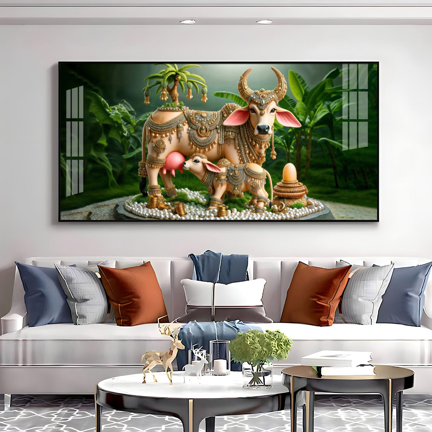 Nandi Jewelled Adornments Premium Acrylic Horizontal Wall Art