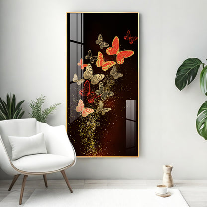 Decorative Butterfly Premium Acrylic Vertical Wall Art