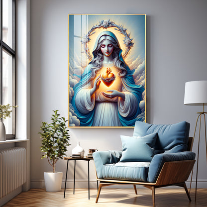 Divine Maternal Love Premium Acrylic Vertical Wall Art