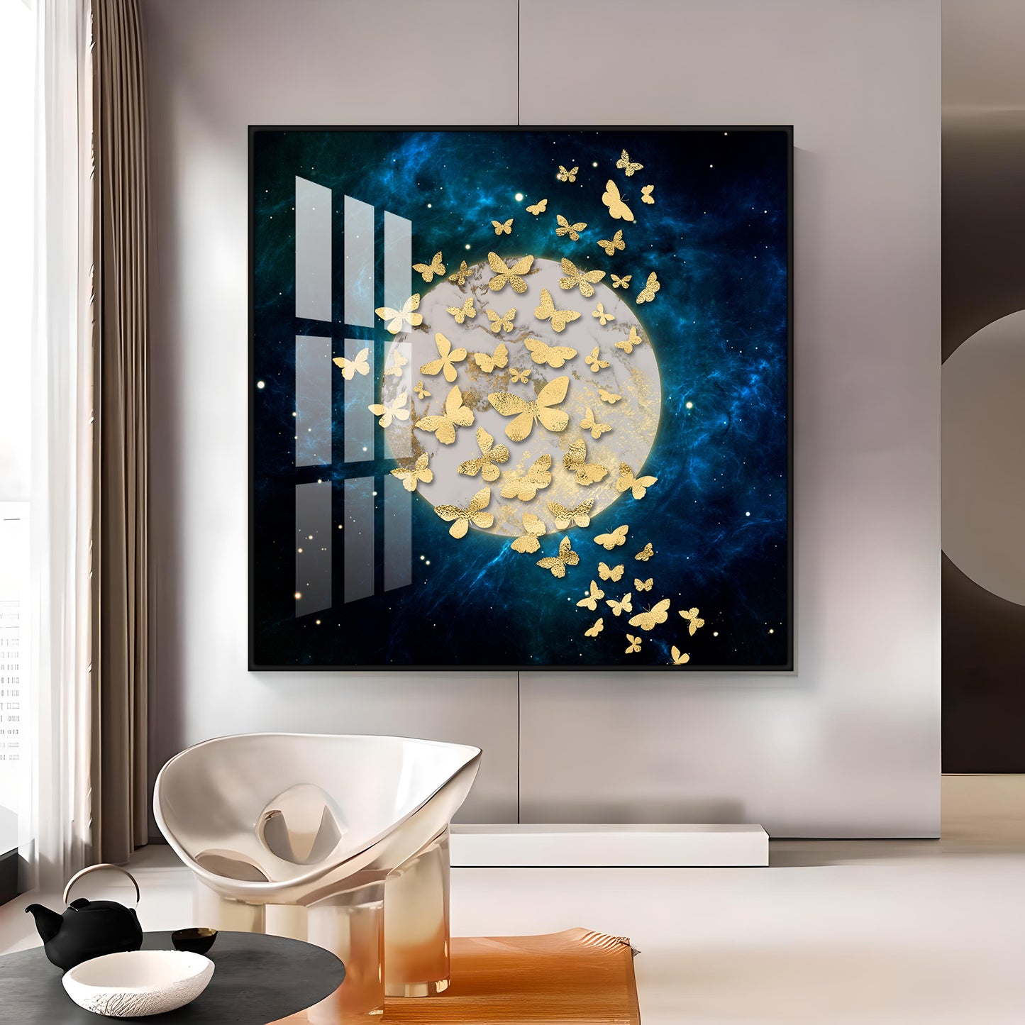 The Golden Array Premium Acrylic Square Wall Art