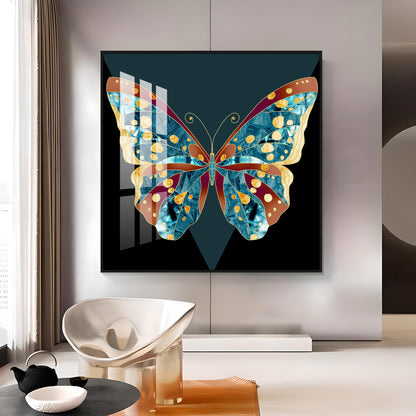 Sparkling Butterfly Luxury Crystal Square Wall Art