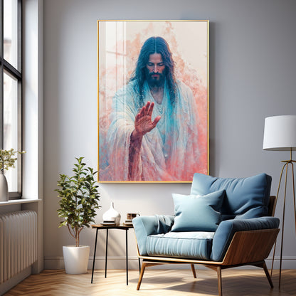 Jesus Christ Blessing Hand Premium Acrylic Wall Art