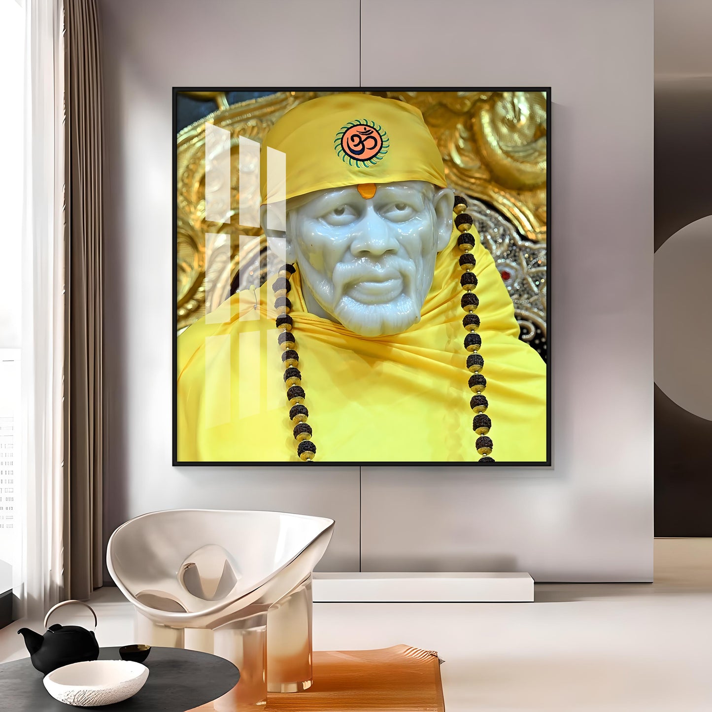 Jai Shree Sai Premium Acrylic Square Wall Art