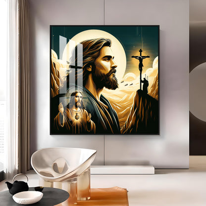 Lord Jesus Premium Acrylic Square Wall Art