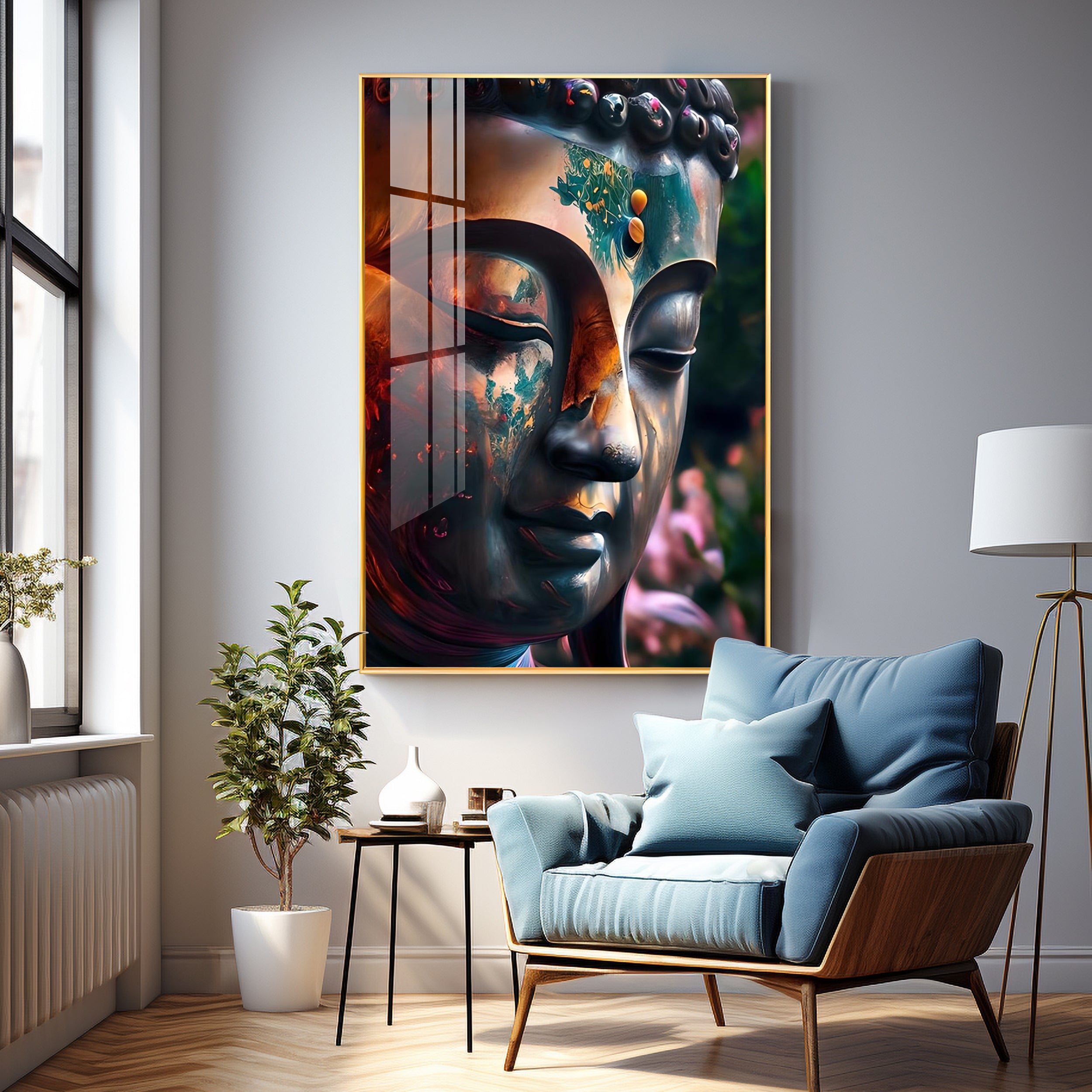 Buddha Premium Acrylic Vertical Wall Art