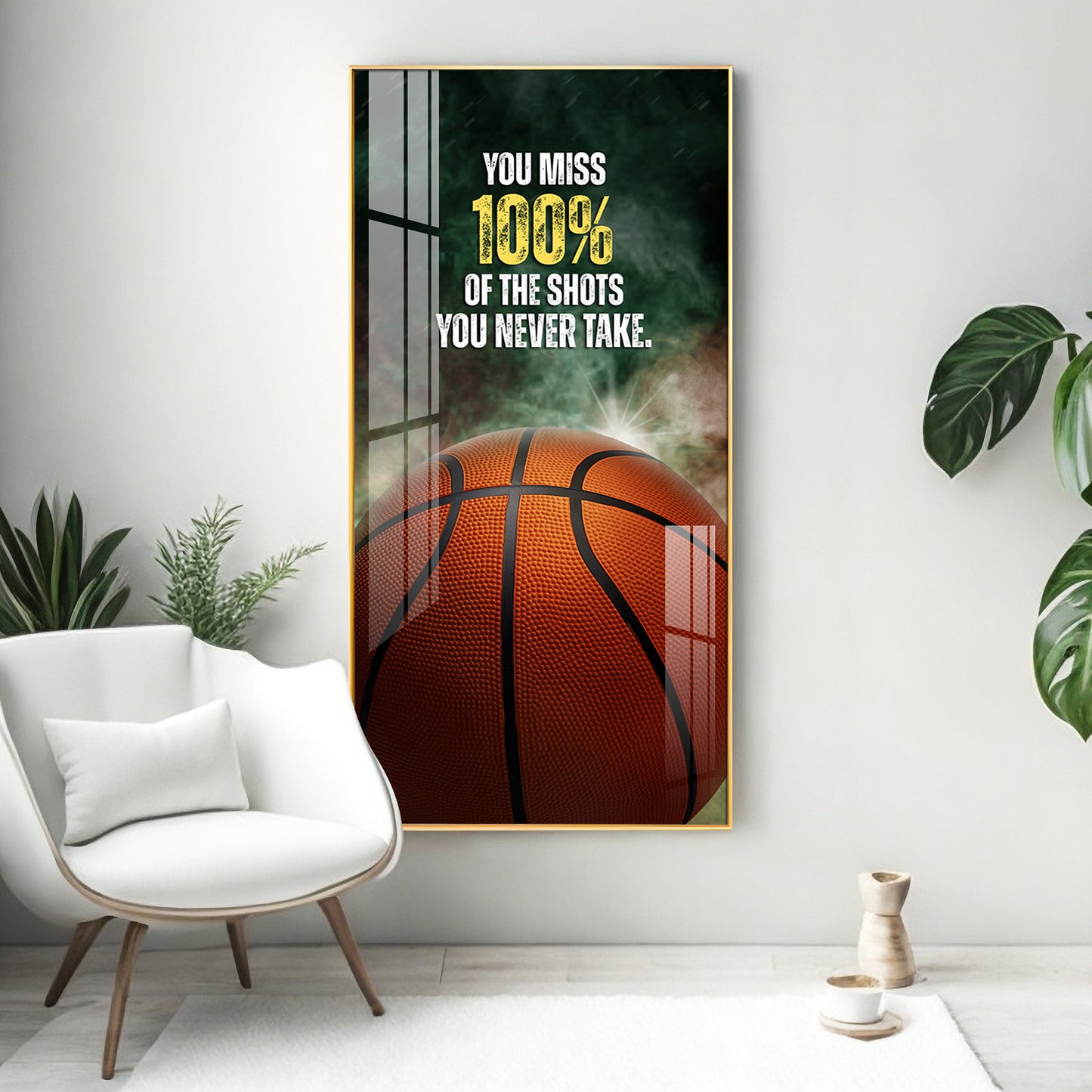 You Miss 100% Of The Shots Premium Acrylic Vertical Wall Art