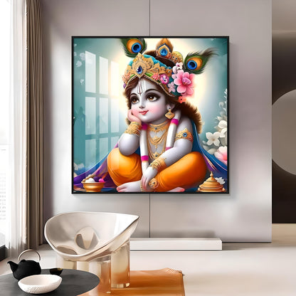 Little Kanha Premium Acrylic Square Wall Art