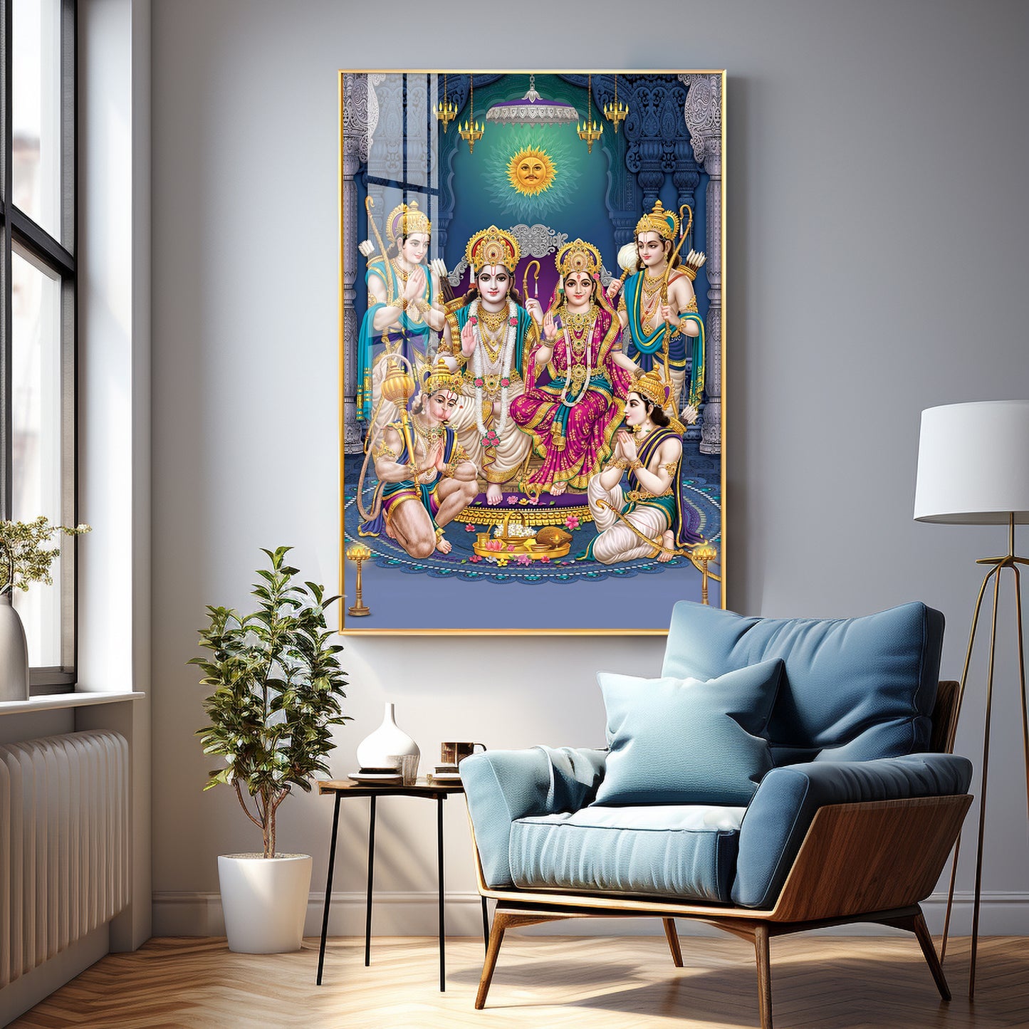 Ram Parivar Premium Acrylic Vertical Wall Art