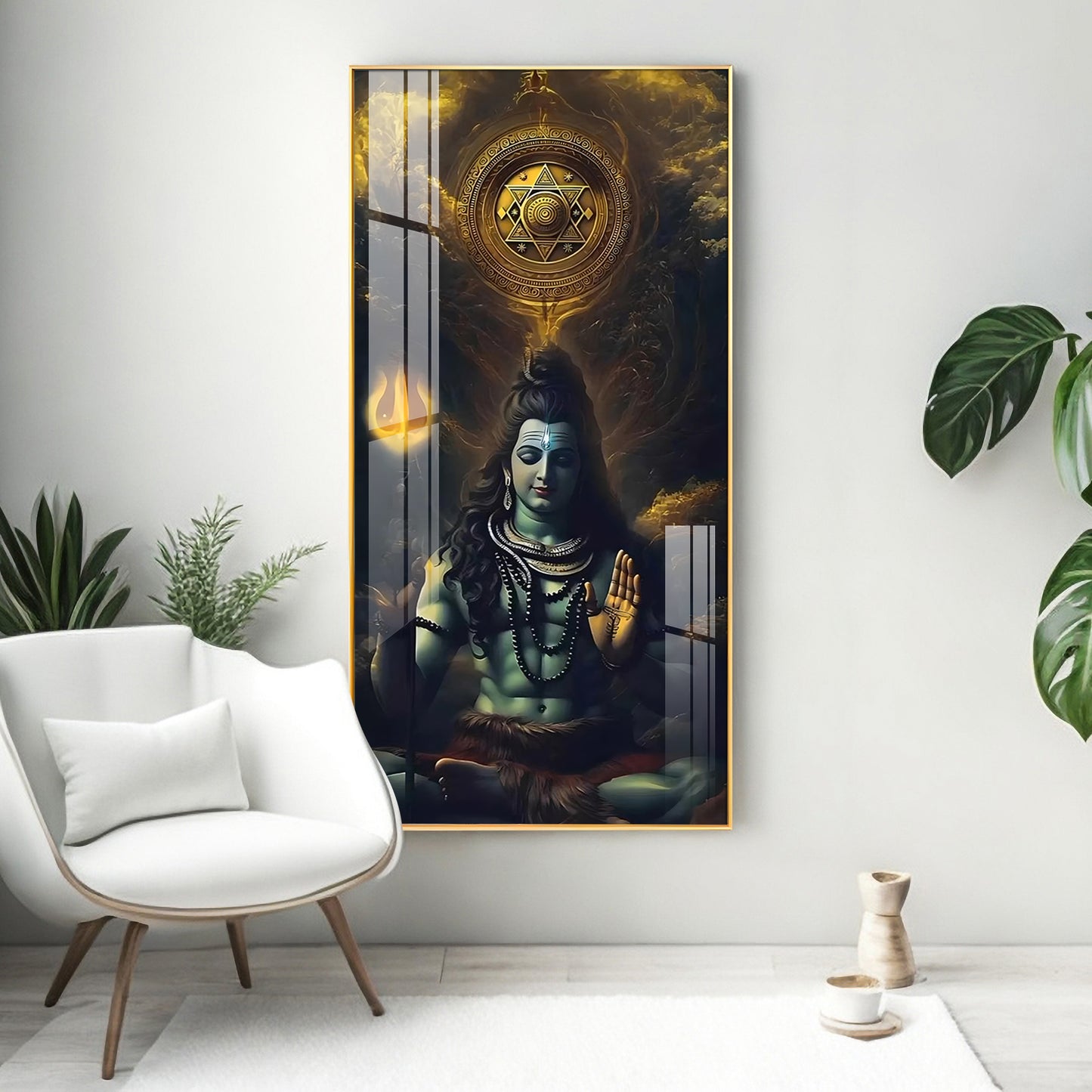 Shiv Saadhna Premium Acrylic Vertical Wall Art