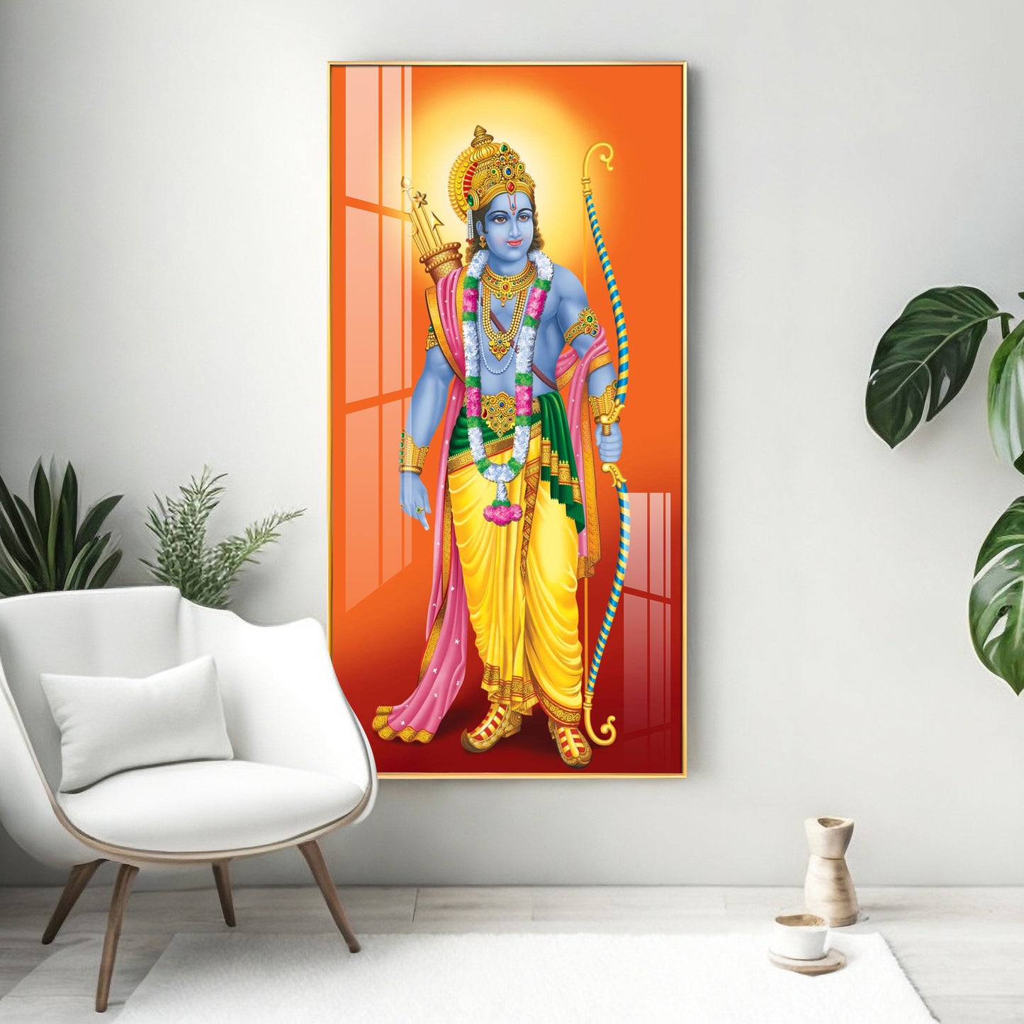 Lord Shri Ram Premium Acrylic Vertical Wall Art