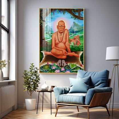 Elegance Of Shri Swami Samartha Premium Vertical Acrylic Wall Art