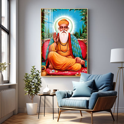 Tranquil Guru Ji Premium Vertical Acrylic Wall Art