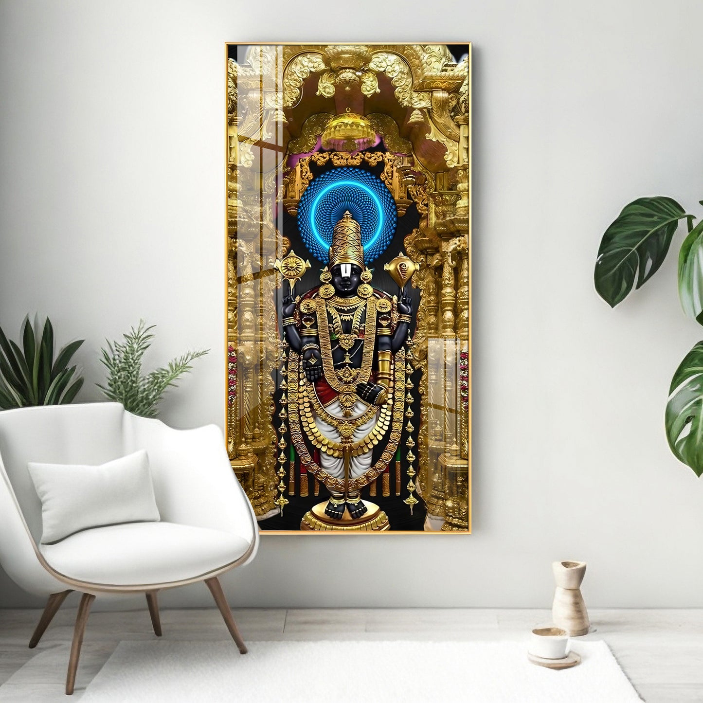 Shree Venkateswara Swamy Premium Acrylic Vertical Wall Art