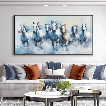 Fairytale Seven Horses Premium Acrylic Horizontal Wall Art