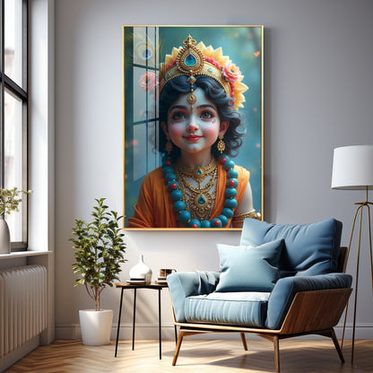 Little Krishna Resonance Premium Acrylic Wall Art