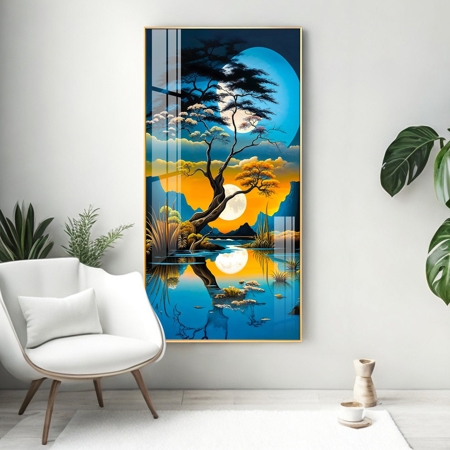 Sunset Serenity Premium Acrylic Vertical Wall Art