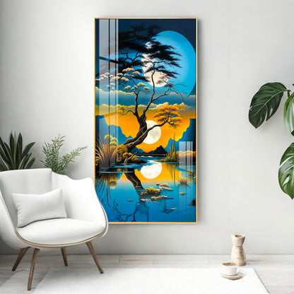 Sunset Serenity Premium Acrylic Vertical Wall Art