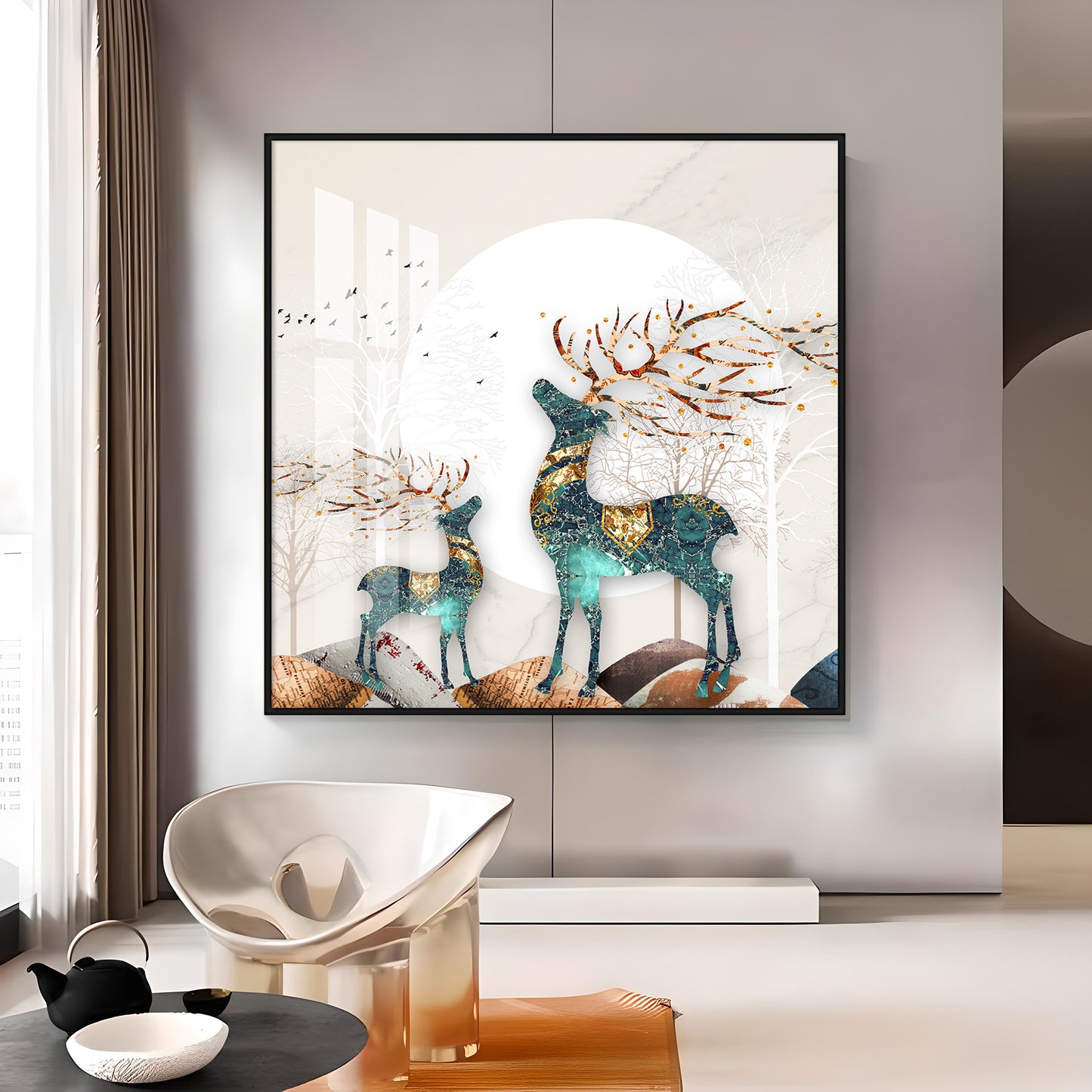 Lucky Deer Premium Acrylic Square Wall Art