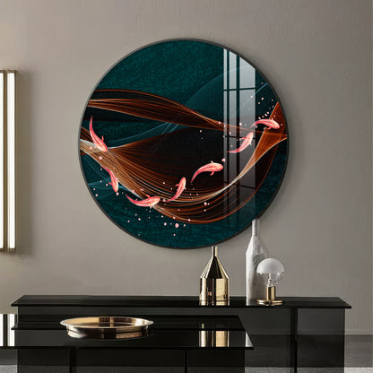 Wavebound Kio Fish Premium Acrylic Round Wall Art