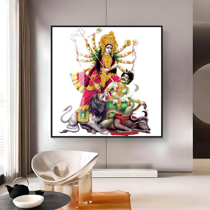 Mahishasuramardini Grace Premium Acrylic Square Wall Art