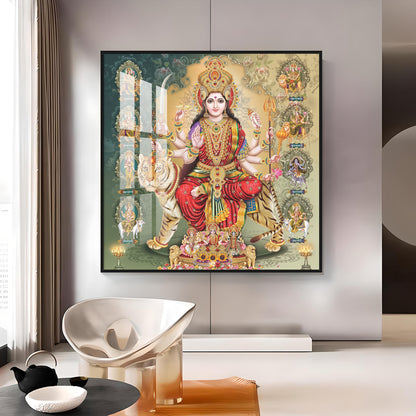 Celestial Grace Goddess Premium Acrylic Square Wall Art