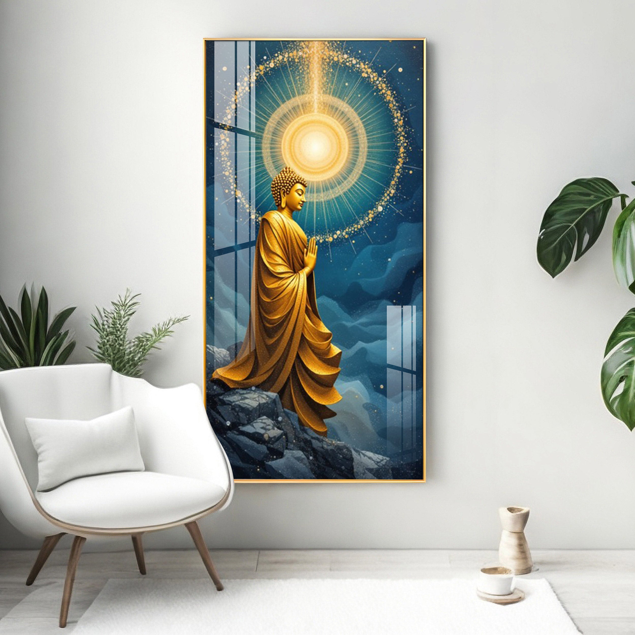The Buddha's Haven Premium Acrylic Vertical Wall Art
