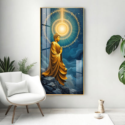 The Buddha's Haven Premium Acrylic Vertical Wall Art