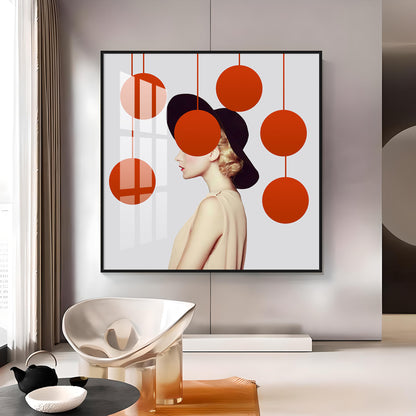 Fashion Polka Dot Premium Acrylic Square Wall Art