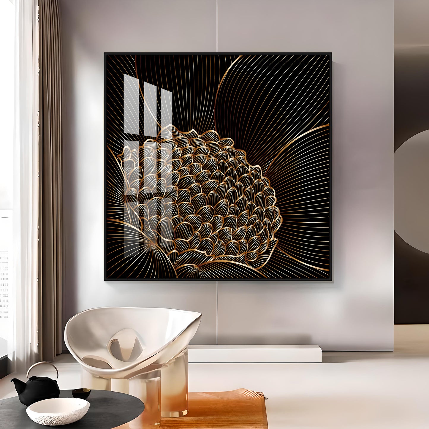 Abstract Floral Premium Acrylic Square Wall Art