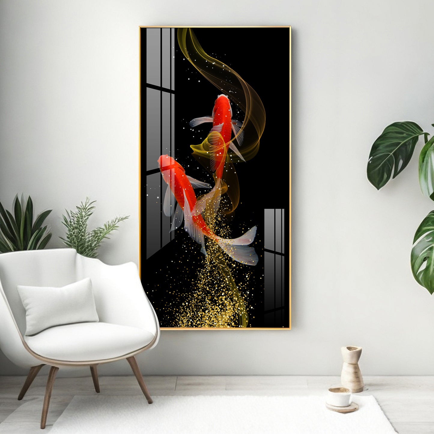 Rare Lucky Fish Premium Acrylic Vertical Wall Art