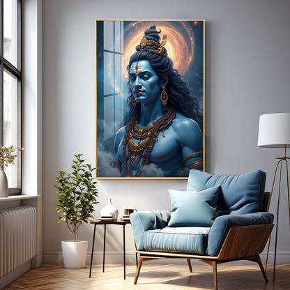 Sacred Vision Of Lord Shiva Premium Acrylic Wall Art