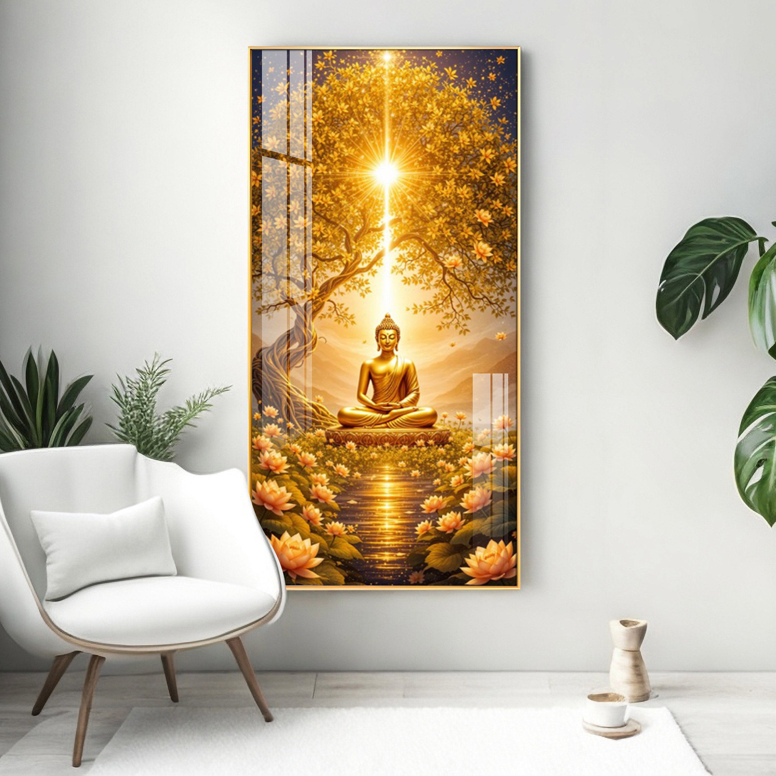 Buddha's Embrace Premium Acrylic Vertical Wall Art