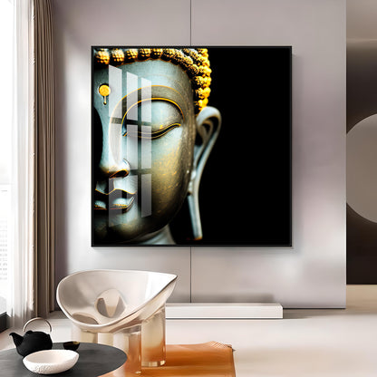 Buddha Statue Premium Acrylic Square Wall Art