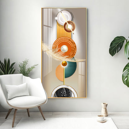 Luxury Crystal Circle Premium Acrylic Vertical Wall Art