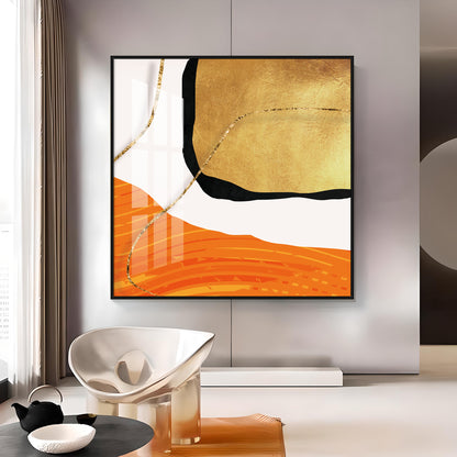 Golden Rust Premium Acrylic Square Wall Art