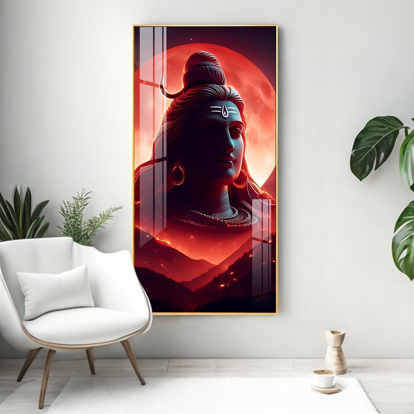 Adiyogi Premium Acrylic Vertical Wall Art