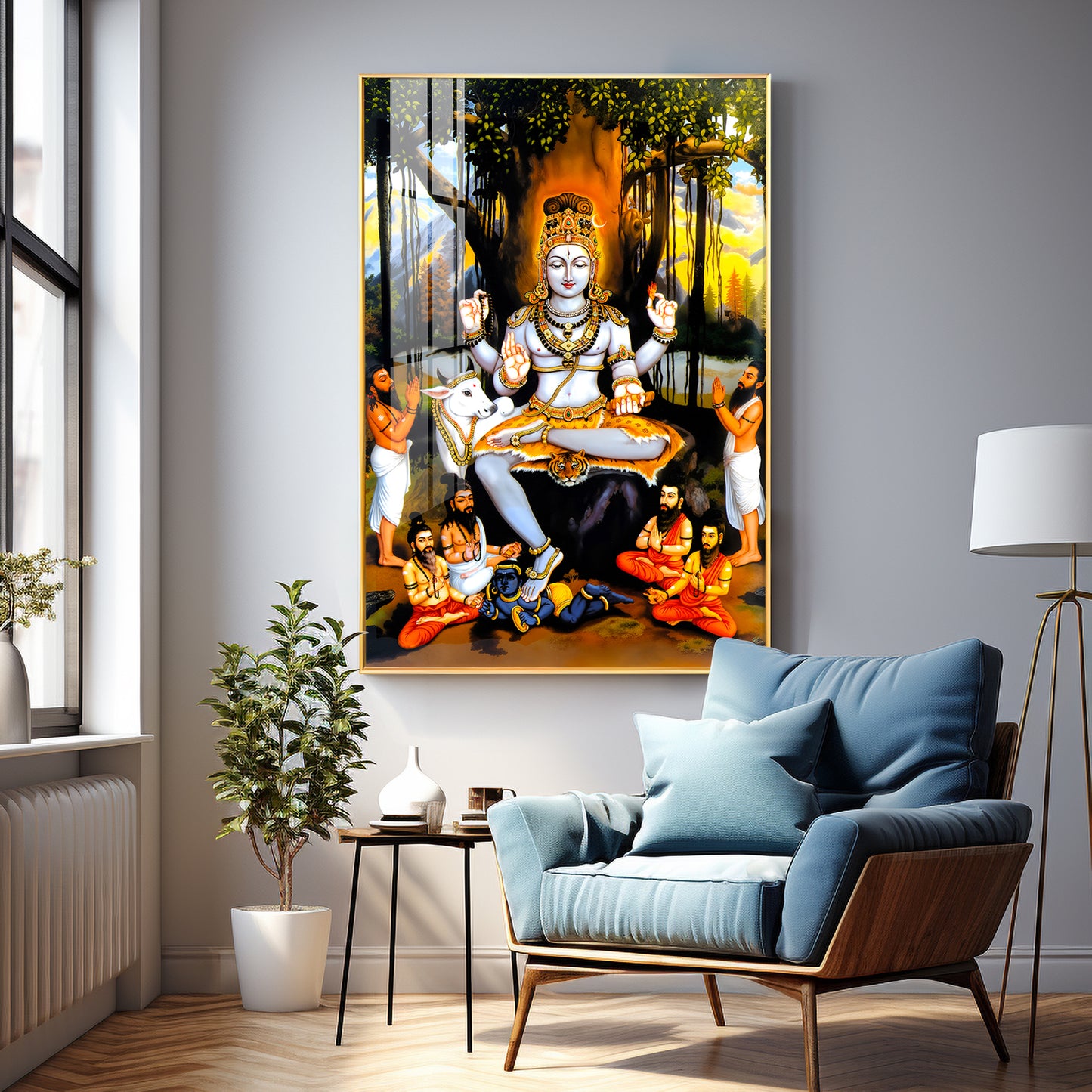 Dakshinamurthy In Lord Shiva Premium Acrylic Vertical Wall Art