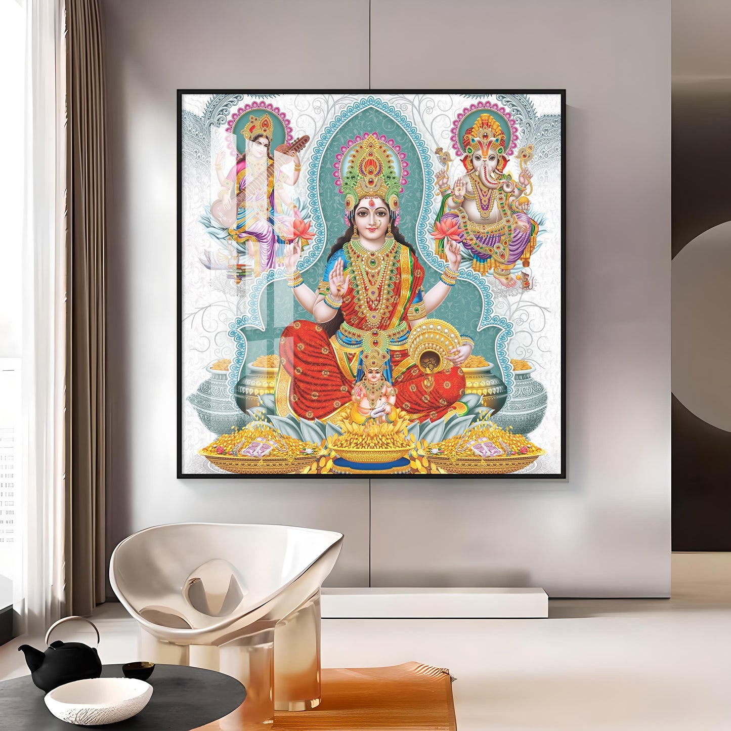 Supreme Serenity Deities Premium Acrylic Square Wall Art