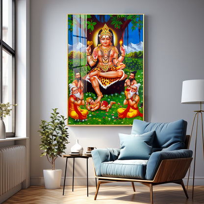 Lord Dakshinamurthy Premium Acrylic Vertical Wall Art