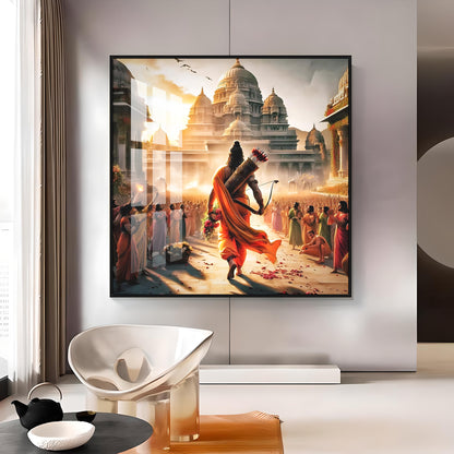 Tale Of Ayodhya Premium Acrylic Square Wall Art