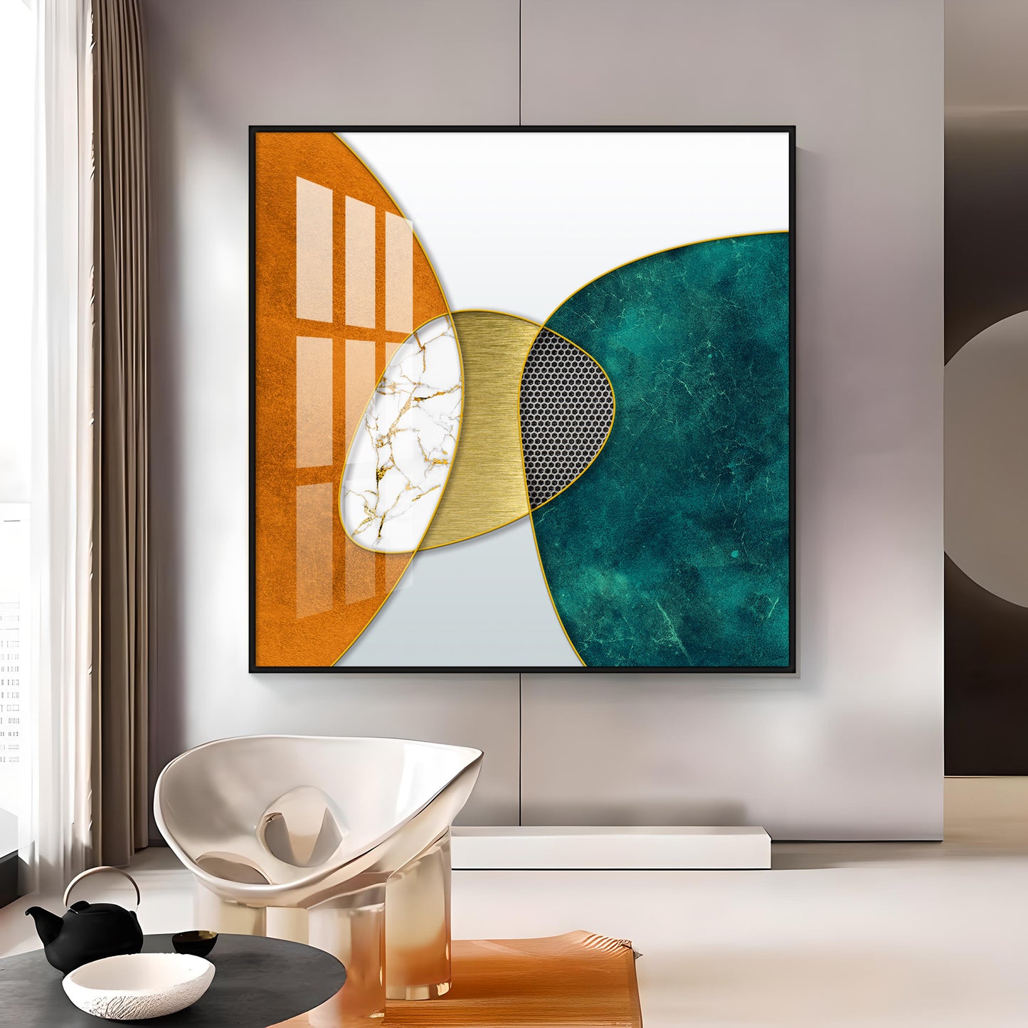 Abstract Three-Dimensional Premium Acrylic Square Wall Art