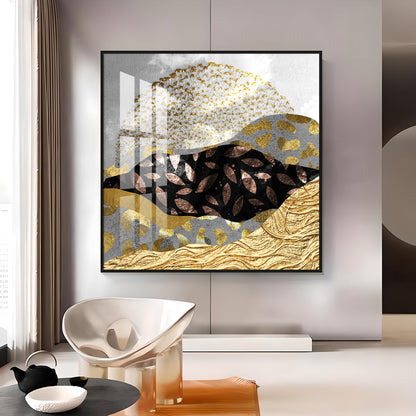 Metallic Mountains Premium Acrylic Square Wall Art