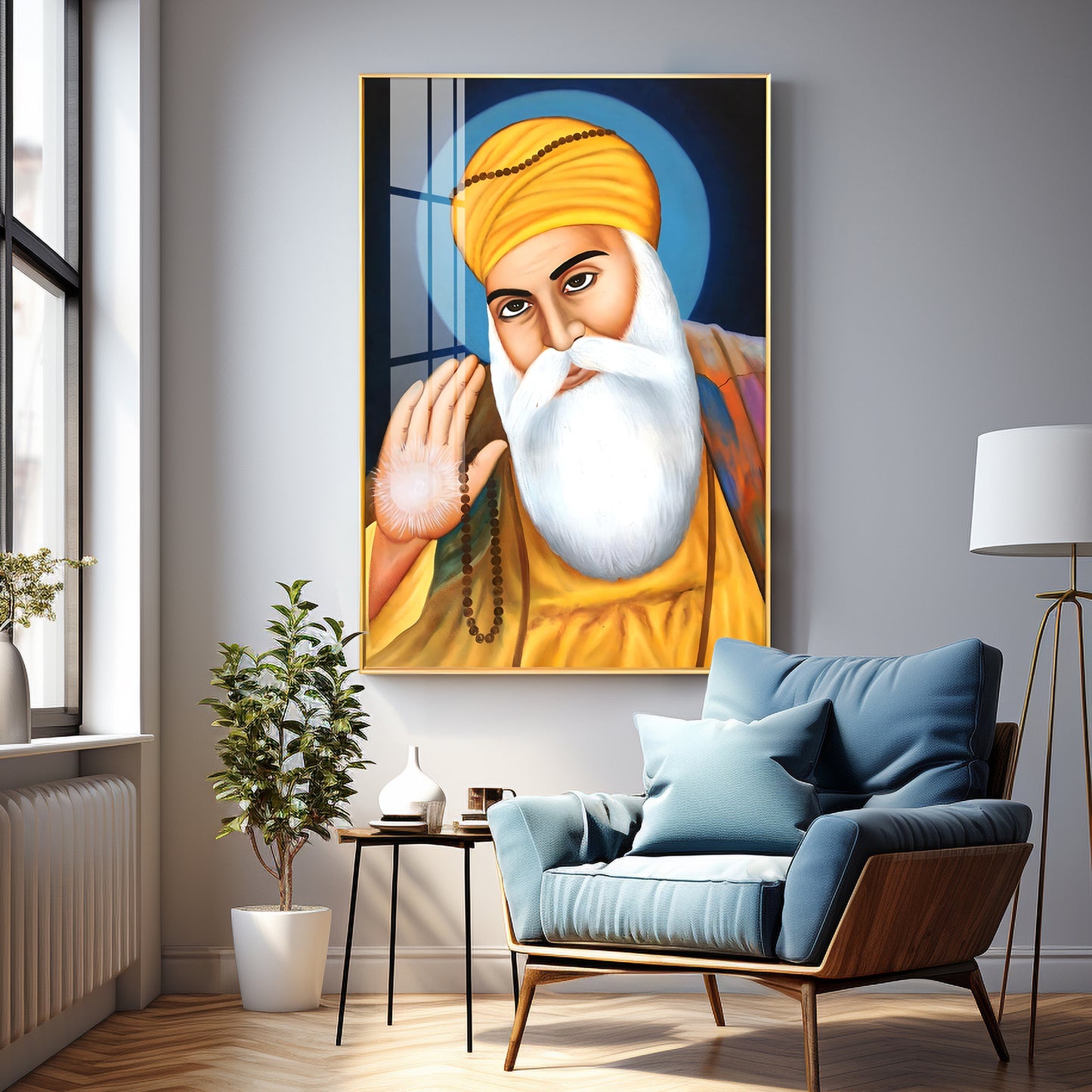 Wisdom Of Guru Nanak Ji Premium Vertical Acrylic Wall Art