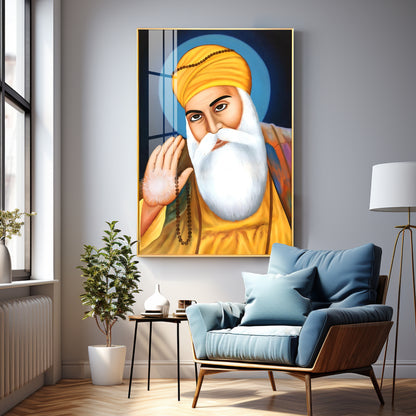 Wisdom Of Guru Nanak Ji Premium Vertical Acrylic Wall Art