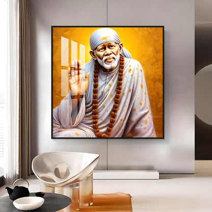 Shirdi Sai Premium Acrylic Square Wall Art