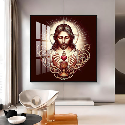 Heart of Compassion Premium Acrylic Square Wall Art