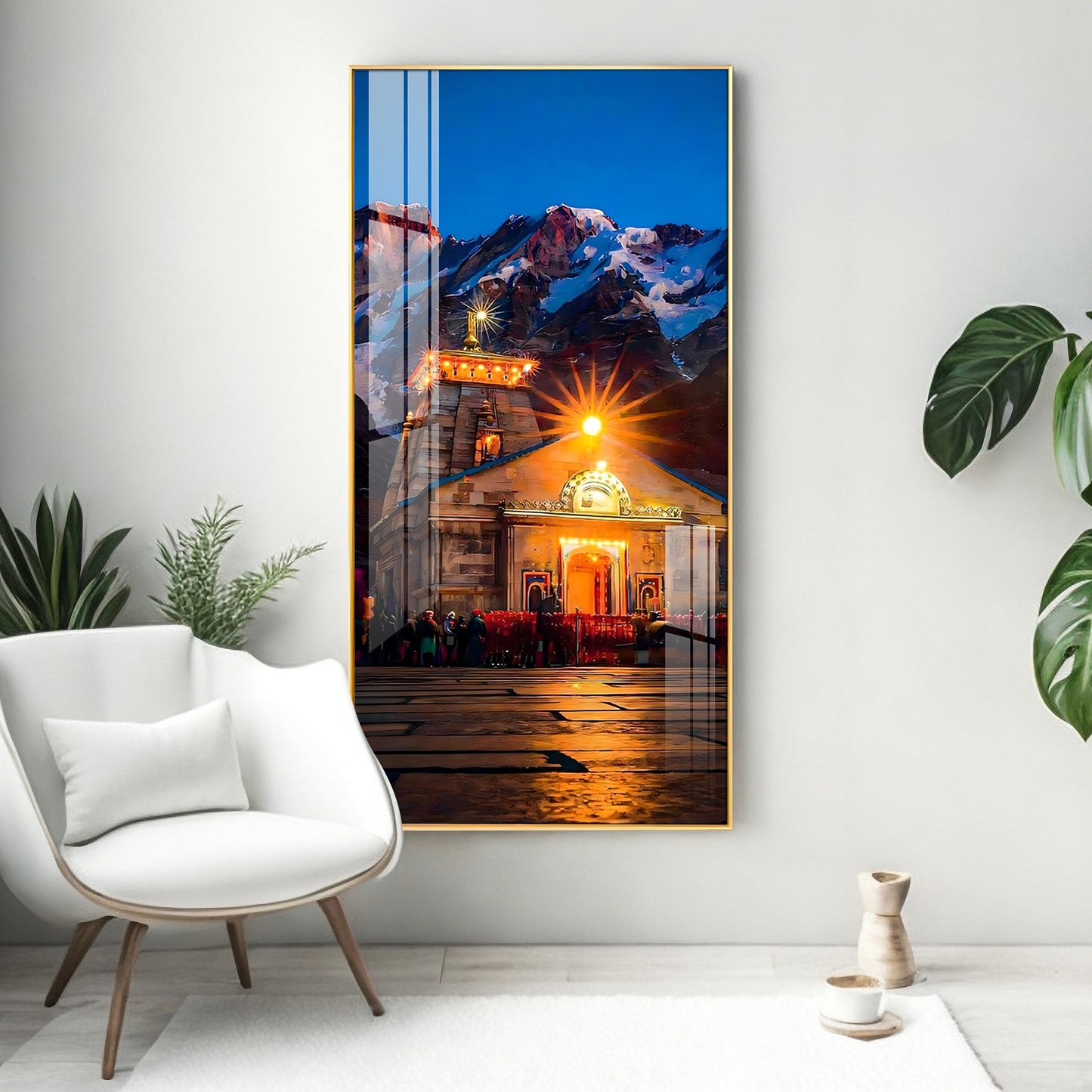 Kedarnath Dham Premium Acrylic Vertical Wall Art